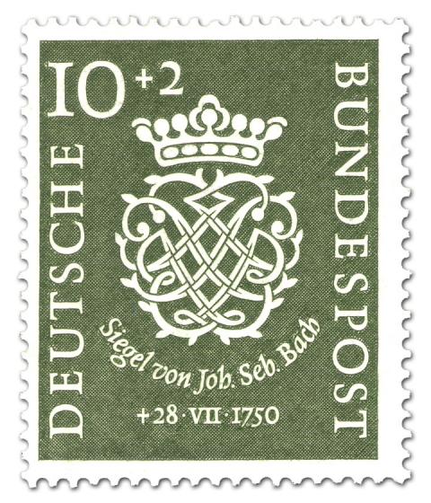 Stamp: 200 Todestag von Johann Sebastian Bach (10+2)