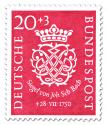 200. Todestag des Komponist J. S. Bach (20+3), 1950, 20+3 Pfennige. Stamp: 200. Todestag des Komponist J. S. Bach (20+3)