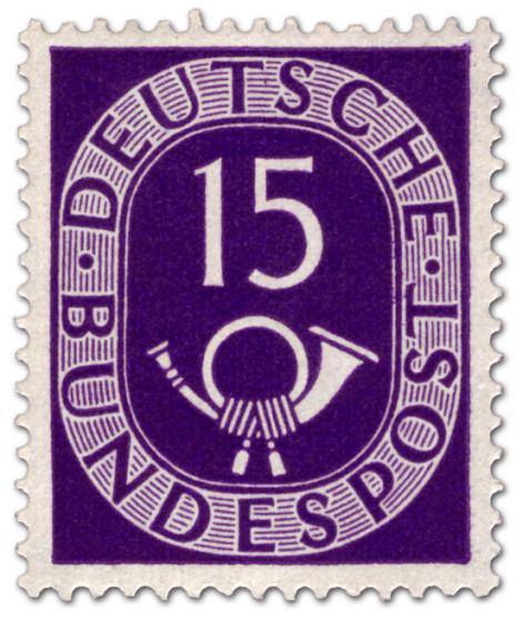 Stamp: Posthorn 15 Pfennige