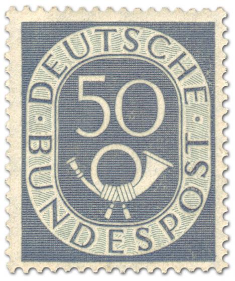 Stamp: Posthorn 50 Pfennige