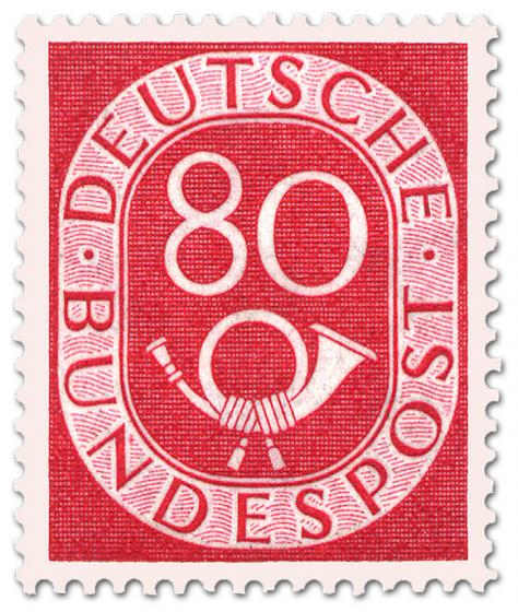 Stamp: Posthorn 80 Pfennige