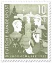 Stamp: Wandern Jungen vor Jugendherberge (Bundesjugendplan)