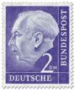 Stamp: Bundespräsident Theodor Heuss 2 DM