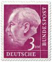 Stamp: Bundespräsident Theodor Heuss 3 Dm
