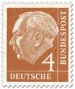 Stamp: Bundespräsident Theodor Heuss 4
