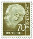 Stamp: Bundespräsident Theodor Heuss 70