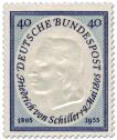 Stamp: Friedrich von Schiller (Dichter) 150. Todestag