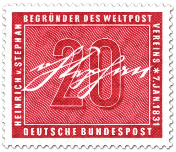 Stamp: Unterschrift von Heinrich von Stephan (Mitbegründer des Weltpostvereins)
