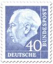 Stamp: Bundespräsident Theodor Heuss 40 (blau)