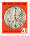 Stamp: Bundesadler Geldmünze (5 D-Mark)