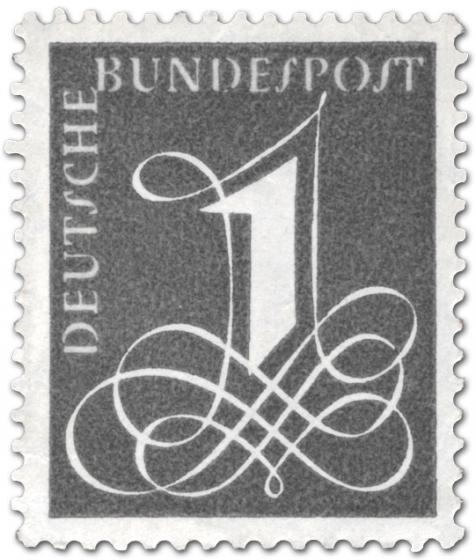Stamp: Deutsche Bundespost 1 1958