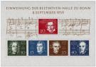Stamp: Einweihung der Beethoven-Halle zu Bonn (Beethovenblock)
