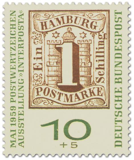 Stamp: Hamburger Ein-Schilling-Briefmarke (Interposta 1959)