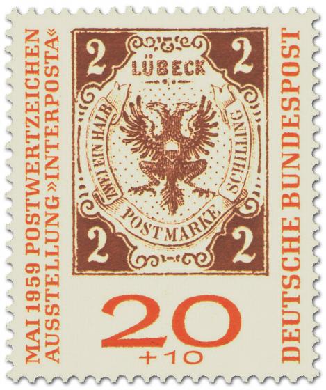 Stamp: Lübecker Zwei-Schilling-Briefmarke (Interposta 1959)