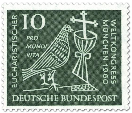 Stamp: Eucharistischer Weltkongress München (Taube, Kelch und Kreuz) 10