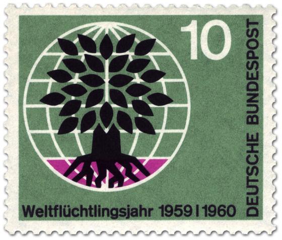 Stamp: Weltflüchtlingstag (Baum und Weltkugel) 10