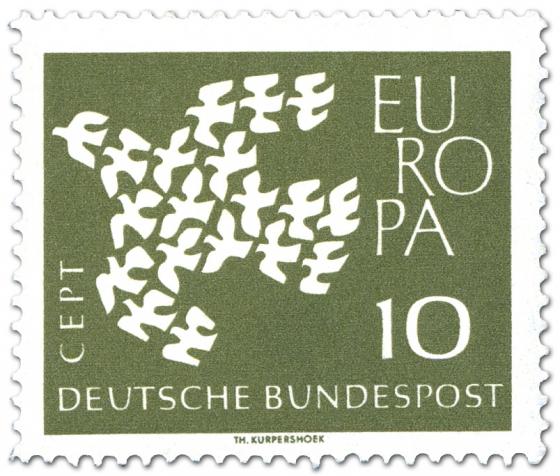 Stamp: Europamarke 1961 (Taube aus Tauben)