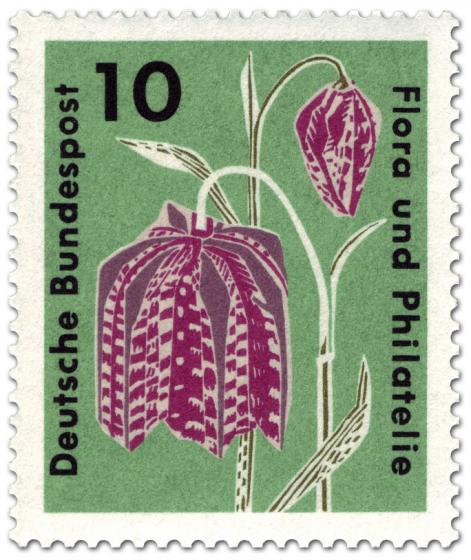 Stamp: Schachbrettblume (fritillaria meleagris liliaceae)