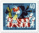 Stamp: Die sieben Geißlein tanzen um den Brunnen