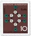 Stamp: Benzolformel von Friedrich August Kekulé 