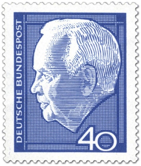 Stamp: Bundespräsident Heinrich Lübcke