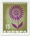 Stamp: Europamarke: Blume mit Cept