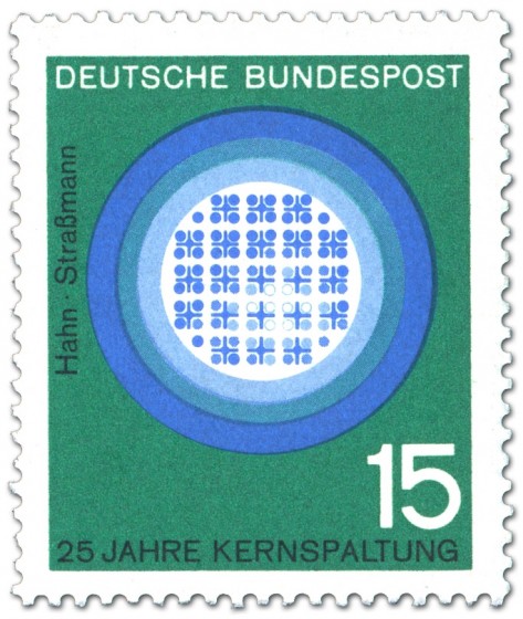 Stamp: Kernreaktor (Kernspaltung) von Otto Hahn u. Strassmann