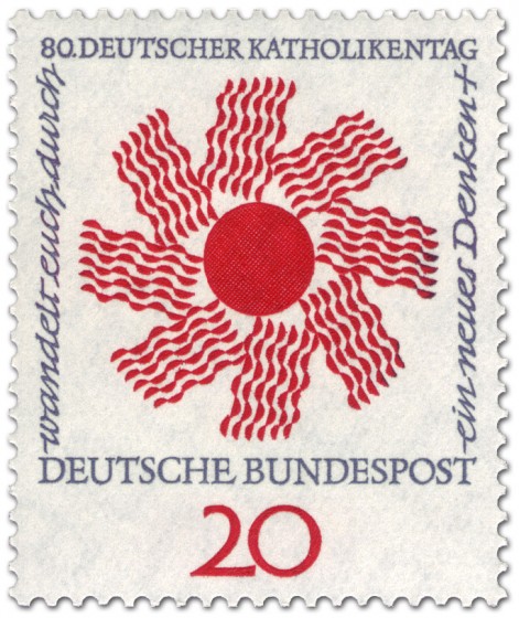 Stamp: Sonne zum Katholikentag 1964 (Wandel durch neues Denken)