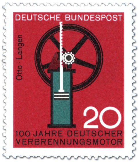 Stamp: Verbrennungsmotor von Nikolaus Otto (und Langen)