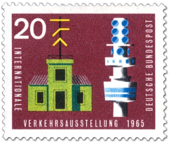 Stamp: Zeigertelegraph und Fernmeldeturm