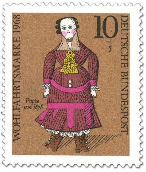 Stamp: Puppe um 1878