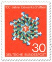 Stamp: Pfeile Stern 100 Jahre Gewerkschaften