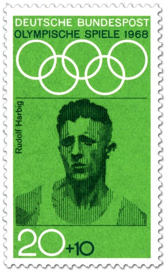 Stamp: Rudolf Harbig ( Mittelstreckenläufer)
