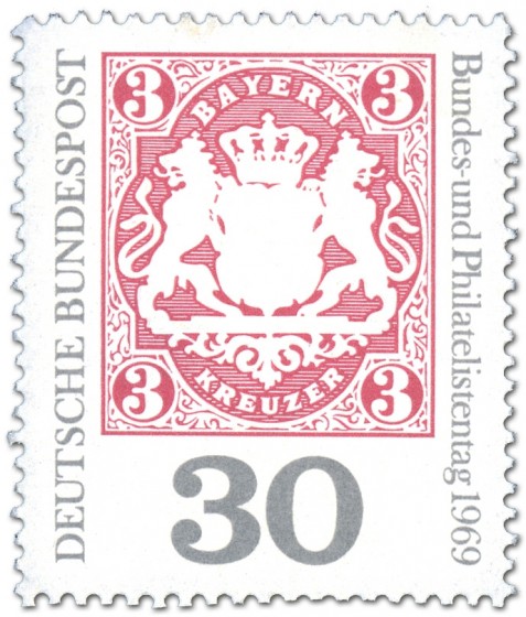 Stamp: Bayern 3 Kreuzer (Deutscher Philatelistentag)