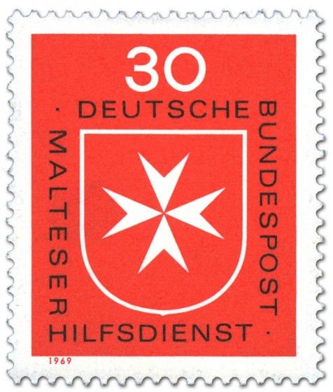 Stamp: Malteserkreuz (Logo Malteser Hilfsdienst)
