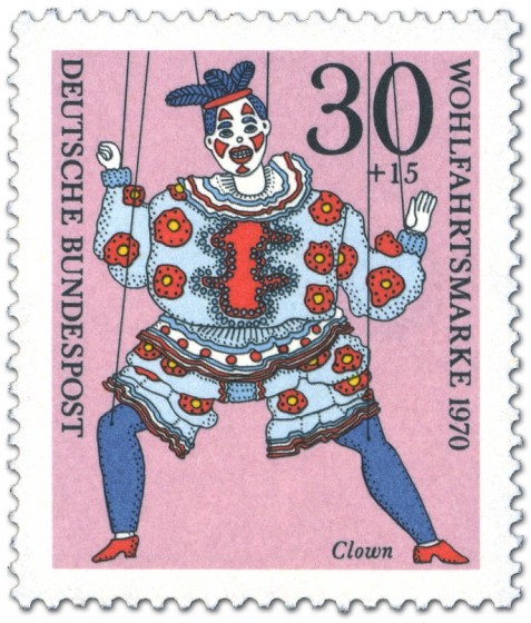 Stamp: Clown Marionette