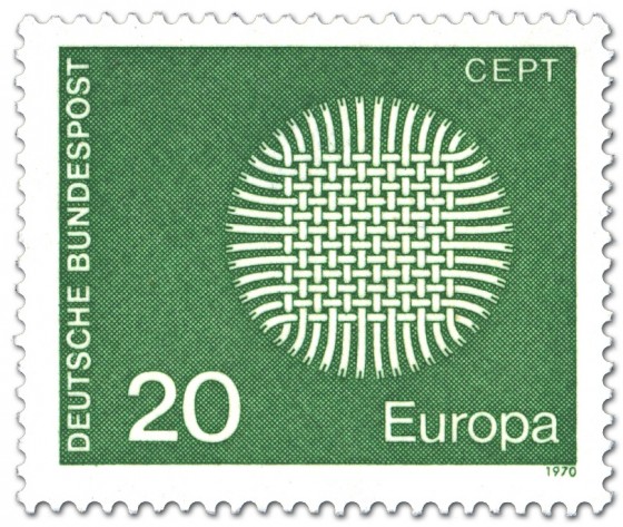 Stamp: Europamarke 1970 (Flechtwerk als Sonne)
