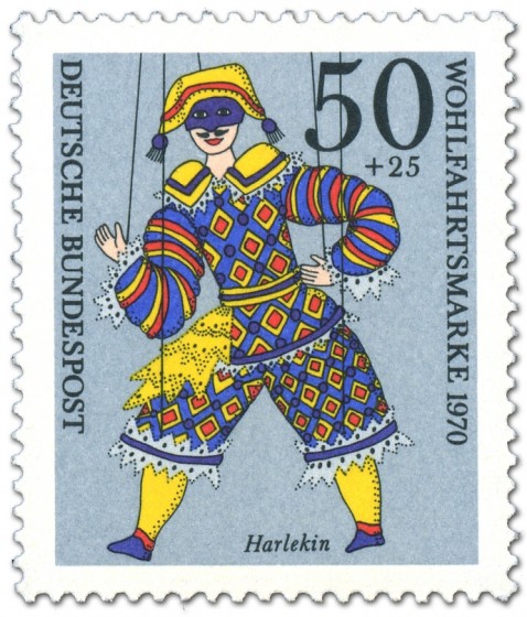 Stamp: Harlekin Marionette