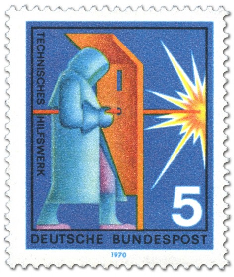 Stamp: Technisches Hilfswerk: Sauerstofflanze
