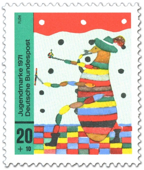 Stamp: Kinderbild: Floh