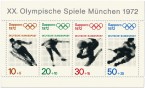 Olympische Winterspiele 1972 Briefmarkenblock, 1971, 110+55 Pfennige. Stamp: Olympische Winterspiele 1972 Briefmarkenblock