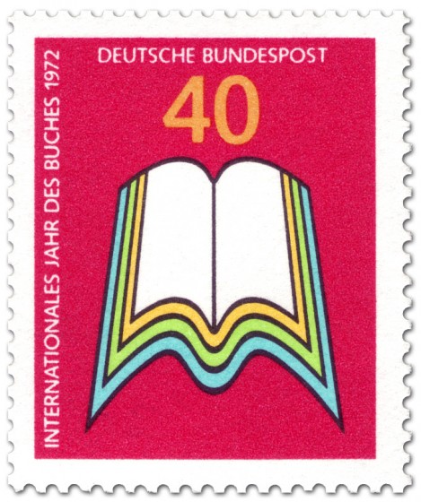 Stamp: Aufgeschlagenes Buch (Internationales Jahr des Buches)