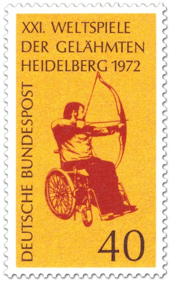 Stamp: Bogenschießen im Rollstuhl (Weltspiele der Gelähmten)