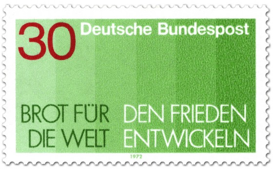 Stamp: Brot für die Welt -  den Frieden entwickeln