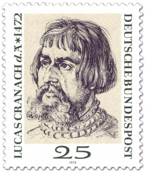 Stamp: Lucas Cranach d. Ä. (Portrait von Dürer)