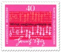 Stamp: Notenblatt und Handschrift von Heinrich Schütz