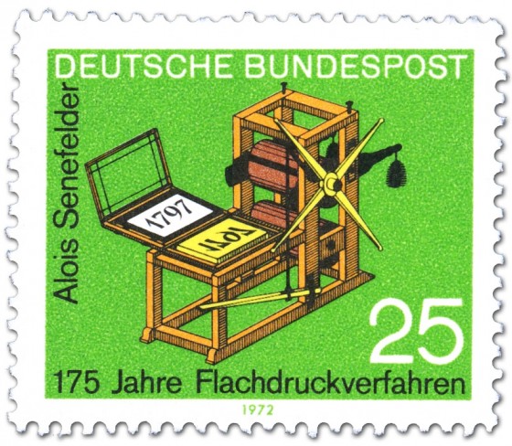 Stamp: Steindruckpresse von Alois Senefelder