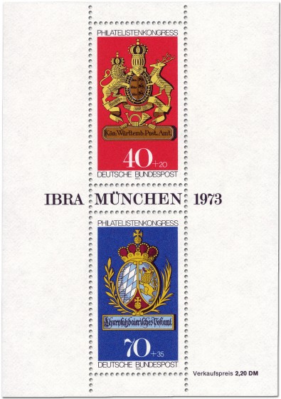 Stamp: Briefmarkenblock IBRA München 1973