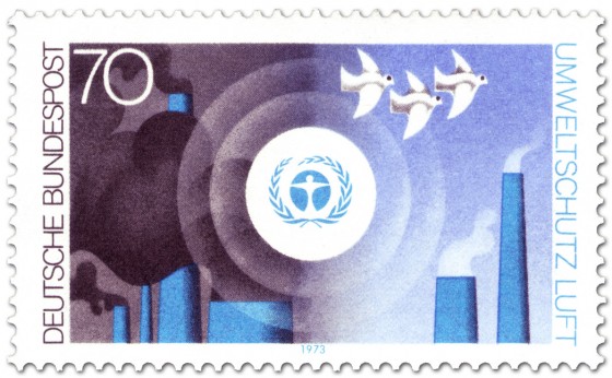 Stamp: Umweltschutz: Luft, Vögel und Rauch