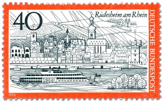 Stamp: Rüdesheim am Rhein (Stadtansicht)